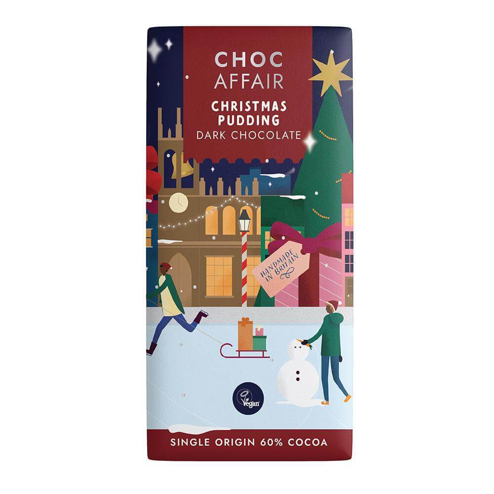 Choc Affair Dark Chocolate Christmas Pudding Bar
